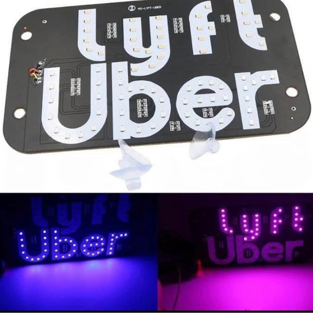 Uber lyft sign light